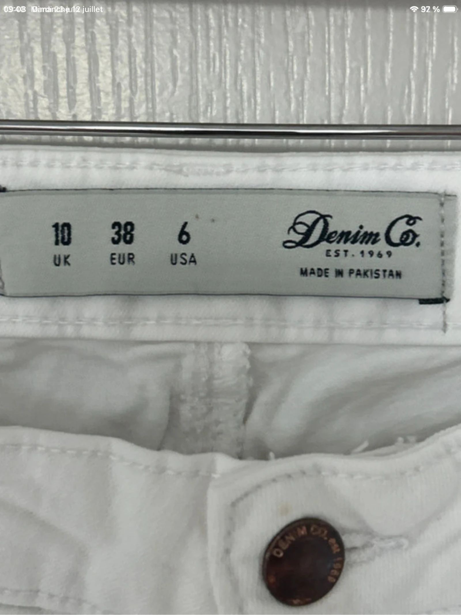 Jeans blanc agujereado de origen Denim Co.💕💕 – photo 5